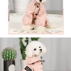 Clothing Dog Clothing Dog Raincoat All Wrapped Waterproof Hooded 4 - Legged Clothing Cat And Dog Supplies