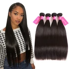 10a grade 100% unprocessed brazilian virgin original natural straight human hair weave extension
