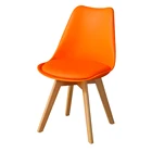 Dinning Room Furniture Wooden Legs PP Tulip Modern Dining Chairs