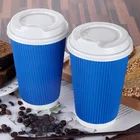 Disposable Ripple Wall Paper Carton Takeaway Coffee Cup