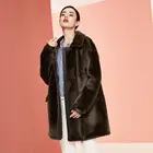 Winter long Shearling Sheepskin coat Shearling Wool Coat for women