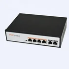 Port 4 Port PoE 2 Port Uplink Power Over Ethernet 802.3af/at 78W Unmanaged Metal Smart Desktop Network Switch