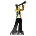 Mosaic hand-painting polyresin sculpture dancers band trumpet polyresin crafts souvenir 2020