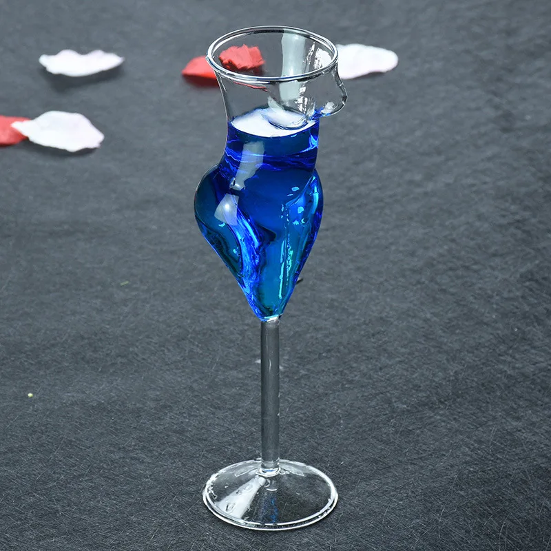 6oz Unique Sexy Naked Beauty Stemmed Glass Cocktail Glass Nightclub KTV Bar use drinking glasses for wine juice
