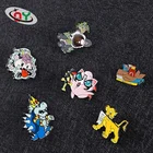Free sample custom logo metal glitter rainbow color enamel pin