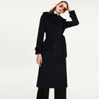 New Fashion Long Double Breasted Women Cashmere Winter Wool Trench Coats