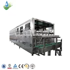 Hot selling 5 gallon barrel inside and outside washing machine 3-5 filling plant for drinking water linear type