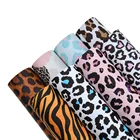 8pcs 8 pattern A4 Leopard Print Synthetic Faux Leather Sheets Fabric for Handmade Crafts Hair Bows Bags Earrings Sofa Making