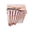 Professional 12pcs makeup brush sets with makeup cylinder