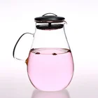 Transparent Handmade Cold Water Jug Ice Tea Juice Kettle Glass Pitcher