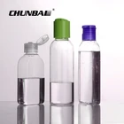 clear white PET Flip top cosmetic lotion bottles empty bottle with flip top cap