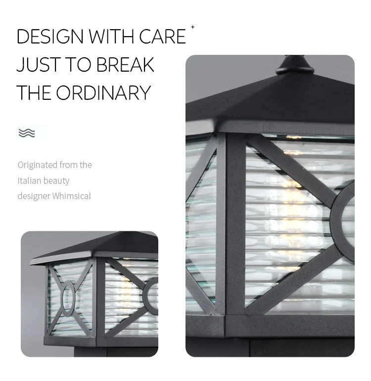 Landscape Lawn Garden Decorative Outdoor Waterproof High Power Pillar Lights