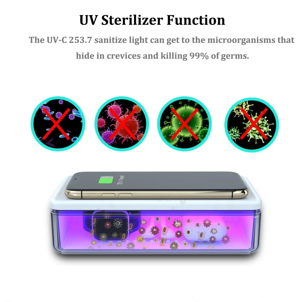 Uv Sterilizer Box Ultraviolet Light Uvc Led Lamp Portable Cleaner