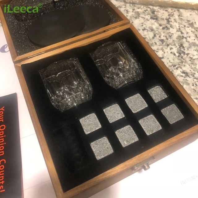 premium for promotional in wooden box gift set black whiskey ice
