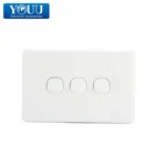 YOUU Famous Products Light Control PC OEM Color 3 Gang Electric Wall Switches 250V