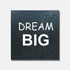 Motivational Quote Wall Art Canvas Print Glitter Wall Deco Panel