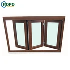 AS2047 Australian Standard Wood Color Glass Bifolding Bifold PVC Window