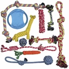 Pet Toys Pet Factory Wholesale Amazon Hot 11pack Handmade Kone Cotton Dog Rope Toy Set For Pet Chew Toy Clean Teeth