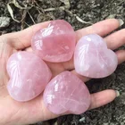Wholesale High Quality Natural Quartz Rose Stone Pink Crystal Heart Gem