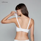 Ubras For Work & For Life Fantastic Design UW124179 Cotton V-neck Back Hook Female Plus Size Underwear