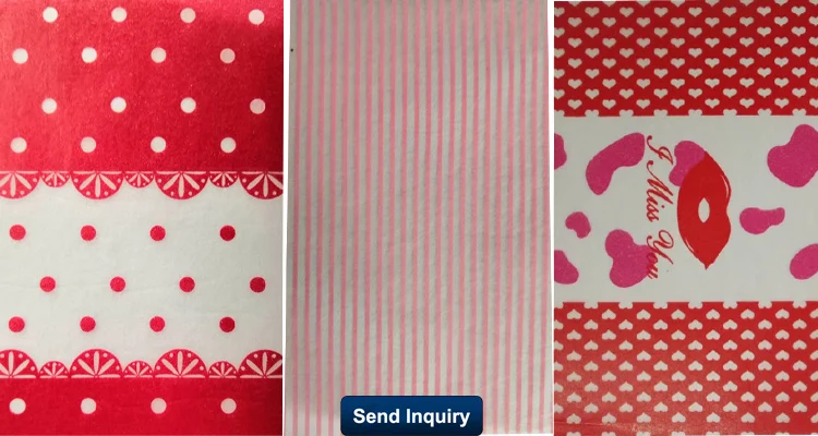 custom printed chocolate candy tissue wrapping wax paper for