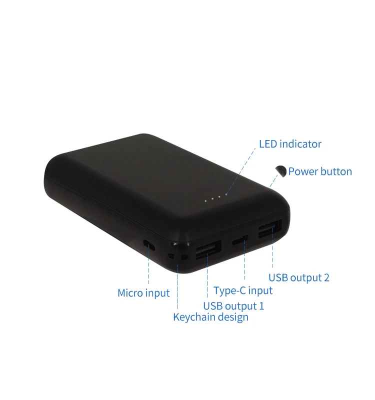 mini 10000 mah powerbank banco de poder energia portatil banque de puissance type c usb pd fast charging power bank 10000mah - ANKUX.COM