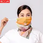 Summer Colorful UV Protect Face Scarf Hijab Chiffon Silk Neck Gaiter Sunscreen Muffler for Women