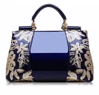Fashionable Genuine Leather Luxury Lady's Tote Bag Patent Leather Handbags