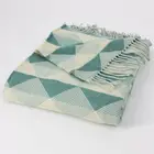 Throw Blanket Custom Geo Woven Acrylic Jacquard Throw Blanket