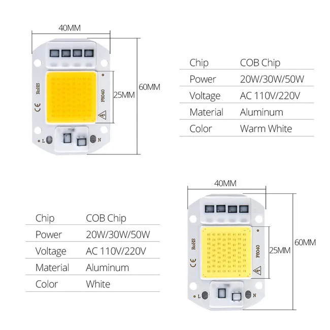 grow led cob with drivless