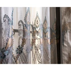 Wholesale Curtains Wholesale European Style Colorful Gold Embroidered Yarn Luxury Embroidered Curtains