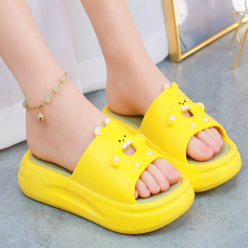 Fashion Summer Beach Open Toe Cloud Slides Slipper Super Soft Thick