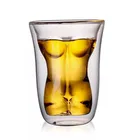 Factory Wholesale Heat-resistant 150ml High Borosilicate Double Wall Espresso Glass Cup for Tea Expresso Milk Coffee Mug