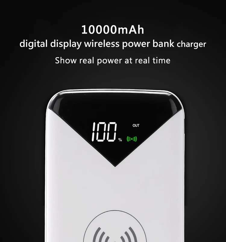 Fast charging wireless power banks 10000mah with logo customized - ANKUX.COM