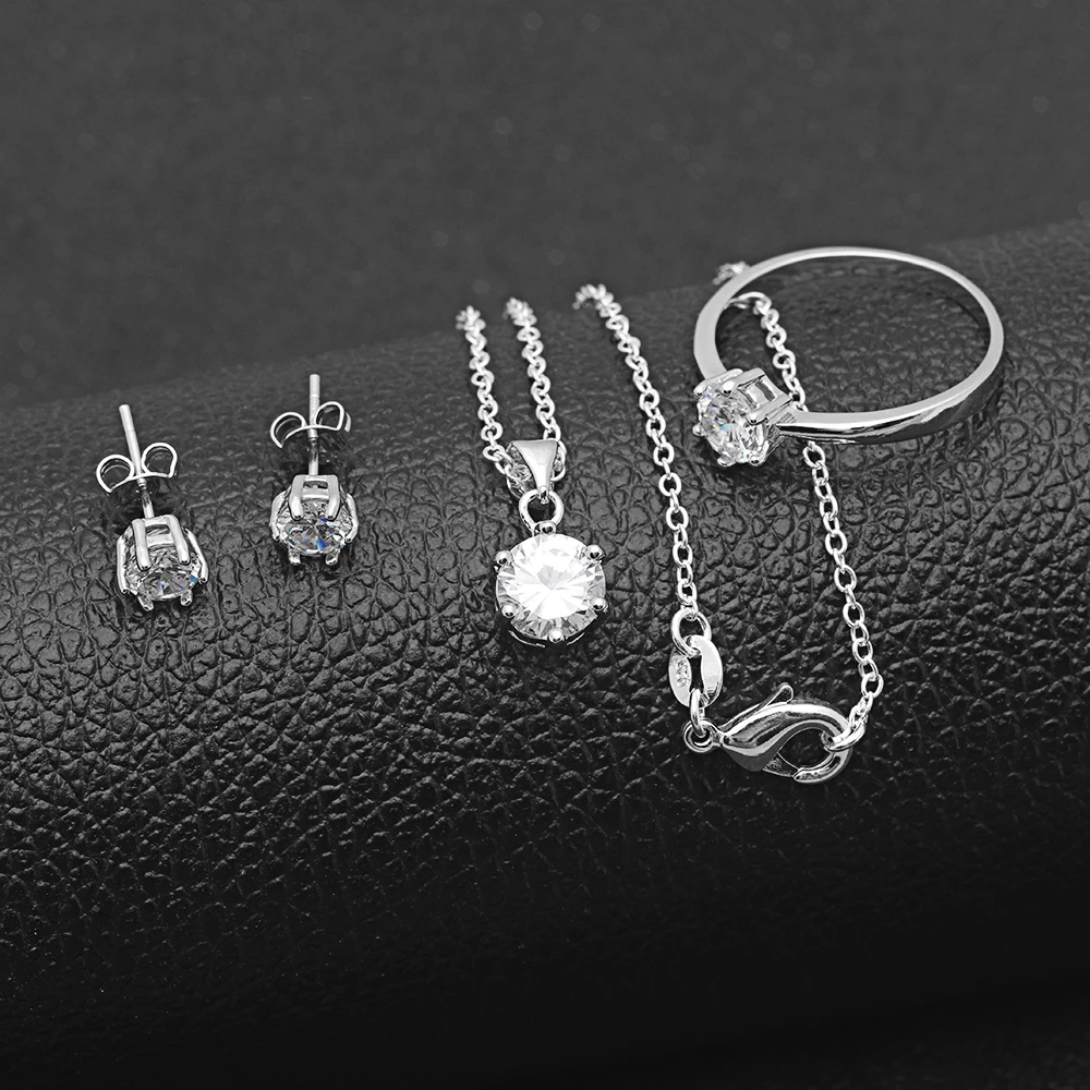 Women Wedding Jewellery Set Plating 925 Silver Designs Best Selling Wholesale Fashion Dubai Jewelry