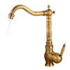 Design wall mounted basin taps antique gold copper body bath basin sink mixer tap