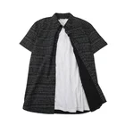 Online custom cheap black printed short sleeve cotton summer fashion men shirt