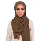 Factory directly hot solid color bubble chiffon veil hijab scarf