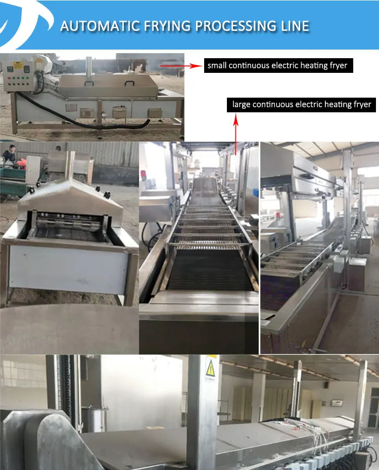 Industrial Fryer Automatic Continuous Chicken Nuggets Deep Frying Machine With Conveyor details