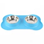 Hot Selling High Quality Puppy Dog Pet Bowl With Silicone Mat Custom You Own logo