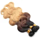 Color Weave 1b 4 27 Ombre Color Grade 12A Virgin Peruvian Cuticle Aligned Hair Weave