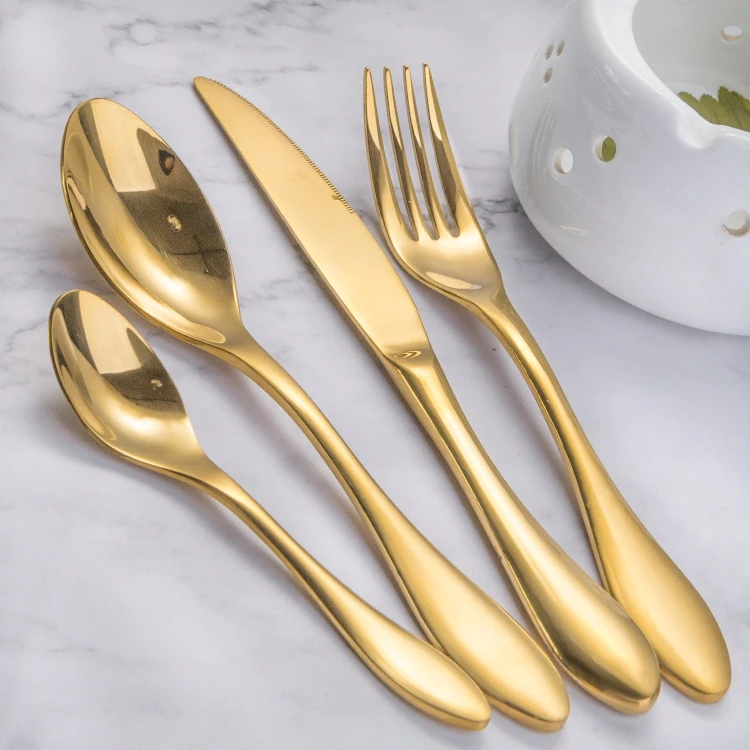 Expensive Copper Flatware,Weighted Gold Cutlery,Chinese Cutlery Buy
