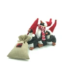 40cm Xmas moose animals small deer figurines poly resin ornament christmas reindeer statues for table decoration