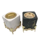 2019 Good Quality And Price Ceramic Incense Burner Square Black Square Black Ceramic Censer
