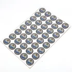 Custom Logo Printed Die Cut Transparent 3D Resin Dome Epoxy Drop Stickers for Bottle Cap