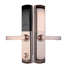 Best seller 304 stainless steel key secure biometric fingerprint card door cylinder digital smart lock for hotel