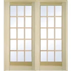 Factory Supply Attractive Price Moisture-proof Double Glass Solid Wood Sliding Doors