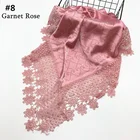 Muslim Scarf Scarf Woman Muslim Silk Solid Color Square Women's Scarf With Lace On Both Sides Hijab