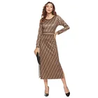 Boutique Clothing Women Long Sleeve Midi Bodycon Dress