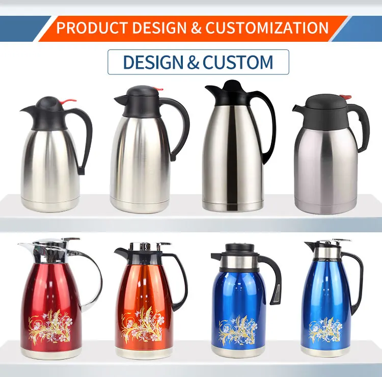 Silver Restaurant Hotel Inside Outside Stainless Steel Arabic Coffee Pot Tea  Pot Thermos Vacuum Flask from China Manufacturer - HUNAN WUJO GROUP IMPORT  & EXPORT CO. LTD.